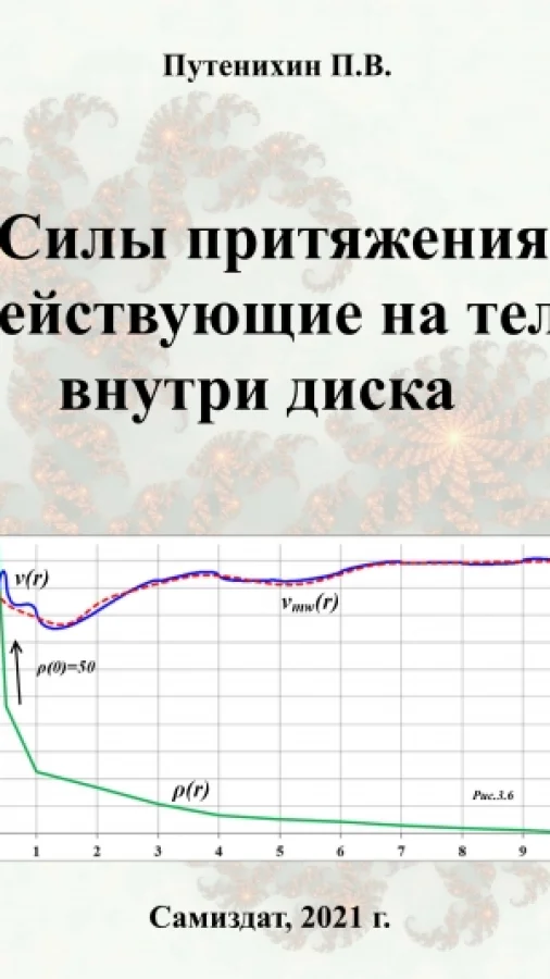 Силы притяжения, действующие на тело внутри диска
