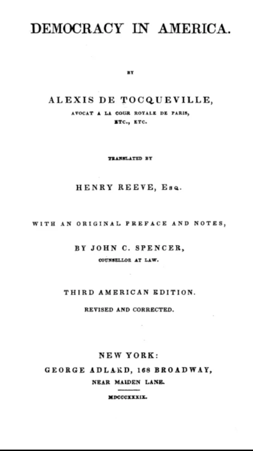 Democracy in America — Volume 1